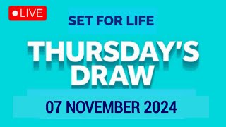 The National Lottery Set For Life Live draw results from Thursday 07 November 2024  tonights [upl. by Ariak617]