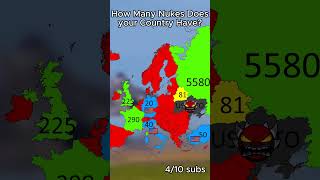 How Many Nukes Does your Country Have shorts nuke malta mapping [upl. by Dirfliw]