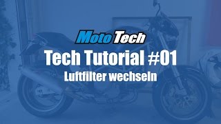 MotoTech Tutorial 01  Motorrad Luftfilter wechseln [upl. by Aninat]