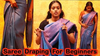 Saree Draping For Beginners  EASY HACKS  SD vlogs [upl. by Suiravat]