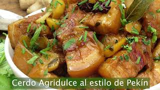 Receta de 🥓 Cerdo Agridulce Chino al estilo de Pekín 🇨🇳 [upl. by Haramat260]