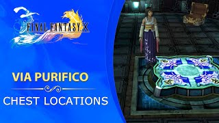 Final Fantasy X HD Remaster  All Chest Locations  Via Purifico Bevelle [upl. by Arie89]