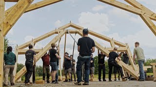 Traditional Timber Framing and Log Building Course Spring of 2024 [upl. by Ecire]