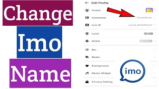 How To Change Imo Profile Name  Imo Name Change [upl. by Melamie475]