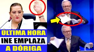 JEFA DEL INE AMONESTA A DORIGA EN VIVO DESACATA ORDEN LEGAL [upl. by Derna]