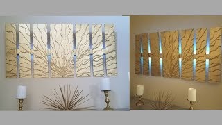 Diy Wall Decor with in built Lighting Using Cardboards Simple and Inexpensive Wall Decorating Idea [upl. by Greene]