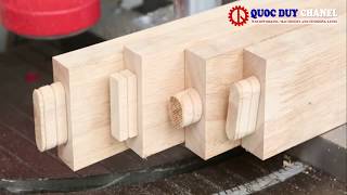 WOOD TENON MACHINE CNC200  QUOC DUY WOODWORKING MACHINE [upl. by Enirtak]