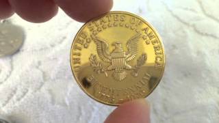 Rare Philadelphia US Mint 17761976 Bicentennial Gold Medal found at Garage Sale [upl. by Nerrawed445]