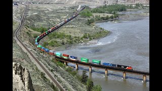 Canadian Pacific amp Canadian National railroads  Ashcroft  British Columbia  May 2018 [upl. by Cissiee]