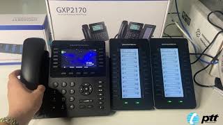 วิธีใช้งานเครื่องโทรศัพท์ Grandstream GXP 2170  how to use a Grandstream IP Phone GXP 2170 [upl. by Hamilah]