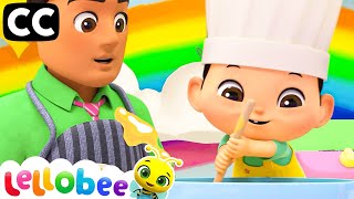 Pat A Cake Song  Decorating Cakes  Nursery Rhymes with Subtitles [upl. by Cullen]