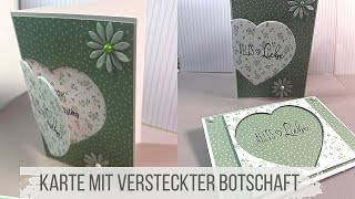 Karte mit versteckter BotschaftAction Bastelmaterial [upl. by Amalita]