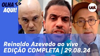 Reinaldo Azevedo ao vivo Musk x Moraes Carlos Bolsonaro e Marçal se reconciliam 7 de setembro e [upl. by Ahsayn]