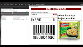 SISTEM INPUT DAN CEK BARANG DENGAN BARCODE  EXCEL amp VBA TUTORIAL [upl. by Adina630]