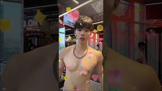 Hot amp Cute Chinese Boy Shirtless Gym Abs Workout 🔥🔥🔥 [upl. by Tellford]