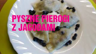 PRZEPYSZNE PIEROGI Z JAGODAMI 😍Dumplings with berries [upl. by Kalikow]