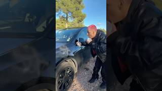 Ricardo Prank Benoit Chevalier avec de la Neige sur sa Tesla ❄️😂 [upl. by Htide360]