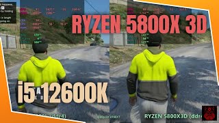 i5 12600k vs Ryzen 5800x3d ddr4 in 2024 [upl. by Eyssej]