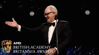 John Lithgow presents to Claire Foy at the Britannia Awards [upl. by Atkinson730]