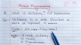 Python Dictionary  Learn Coding [upl. by Selle]