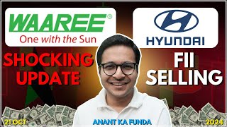 Waaree Energies IPO  Anchor list  Hyundai IPO Shocking  Fii selling Nifty down  21102024 [upl. by Htor]