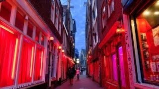 Amsterdam Netherlands The RED Light Windows District  Night life Tour [upl. by Tiffanie963]