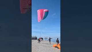 Pink Paragliding Lady  She ran for her life oludeniz paragliding turkey summer extremesport [upl. by Divadleahcim]