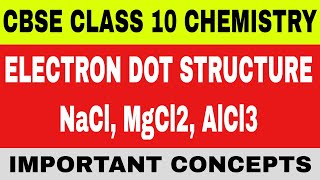 Class 10 Chemistry Electron Dot Representation of NaCl MgCl2 AlCl3 [upl. by Sisi]