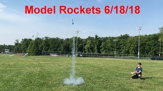 Model Rocket Launches 61818 Estes HiFlyer and Alpha [upl. by Ainak]