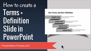 How to Create Terms amp Definition Slide in PowerPoint [upl. by Germano]