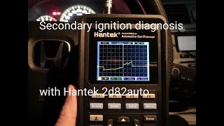 Handheld automotive oscilloscope instructionsSecondary ignition diagnosis with Hantek 2d82auto [upl. by Aicirtam]