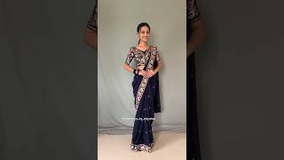 Retro Mermaid Drape Tutorial shorts saree sareelove style GroomingwithUtkarsha [upl. by Roy]