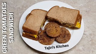 Sandwich Recipe Green Tomatoes Sandwich Sandwich za Nyanya Tamu Ajabu Tajiris Kitchen [upl. by Nylear]