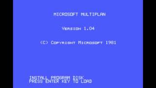 Microsoft Multiplan 1981 Microsoft [upl. by Acinorrev]