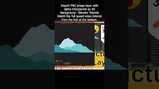 Import PNG image layer with alpha transparent as Background  Blender Tutorial blender alpha png [upl. by Miun]