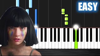 Sia  The Greatest  EASY Piano Tutorial by PlutaX [upl. by Dowski426]