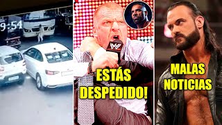 Luchador casi muere atropellado Triple H Despidió a Jinder Mahal McIntyre Fuera de WWE Draft RAW [upl. by Yeknarf122]