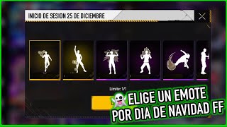 Elige 1 Emote por Dia de Navidad Gratis en Free Fire Latam 🎄🎁  JORGEPLAYED [upl. by Adrahc]