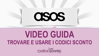 Come usare i codici sconto ASOS [upl. by Eceer]