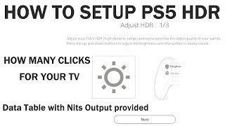 PS5 HDR Calibration  How many Clicks do you need for your TV [upl. by Alyahs809]