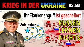 02MAI Epischer Reinfall Russischer Flankenangriff auf Vuhledar implodiert  UkraineKrieg [upl. by Belita]