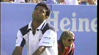 1996 US Open Agassi Paes 2nd Round [upl. by Stig]