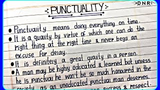 15 Lines Essay On Punctuality  Punctuality Short Essay In English  Benefits Of Punctuality [upl. by Jolenta]