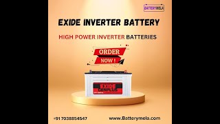 welcomeExide Inverter Batteries in PCMC  BatteryMela  Reliable Power Solutions [upl. by Banyaz420]