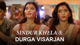 The significance of Sindur Khela amp Durga Visarjan on Vijayadashami [upl. by Ahsinned]