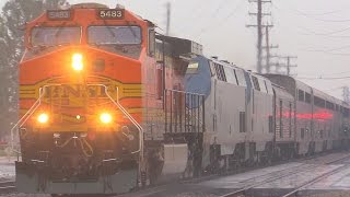 BNSF Rescues Amtrak Southwest Chief amp MORE  January 10th 2015 [upl. by Annoyk]