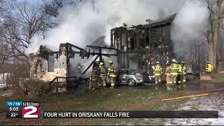 Four injured in Oriskany Falls fire [upl. by Elocaj]