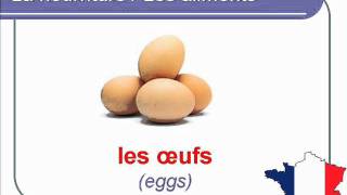 French Lesson 28  FOOD VOCABULARY  NOURRITURE  ALIMENTS Vocabulaire  Alimentos en francés [upl. by Kohler]