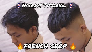 Potongan rambut FRENCH CROP untuk gaya rambut pendek🔥haircut tutorial 💈 [upl. by Phip]