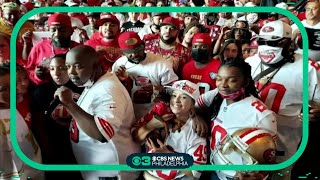 Chiefs and 49ers fans in Philadelphia region prepare for Super Bowl [upl. by Noam89]